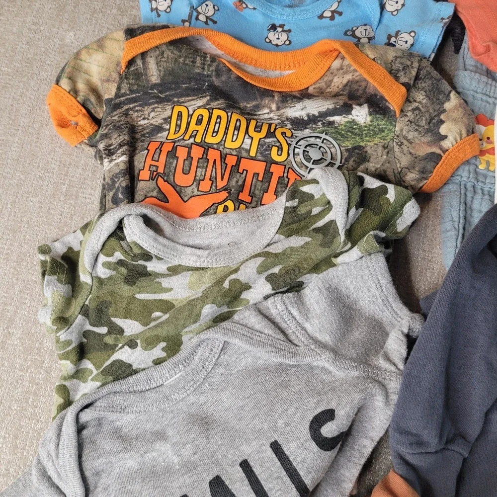 Lot of 21 Baby Boy 3 to 6 Month Clothing Lot‎ Carter Garanimals Shorts Bodysuits